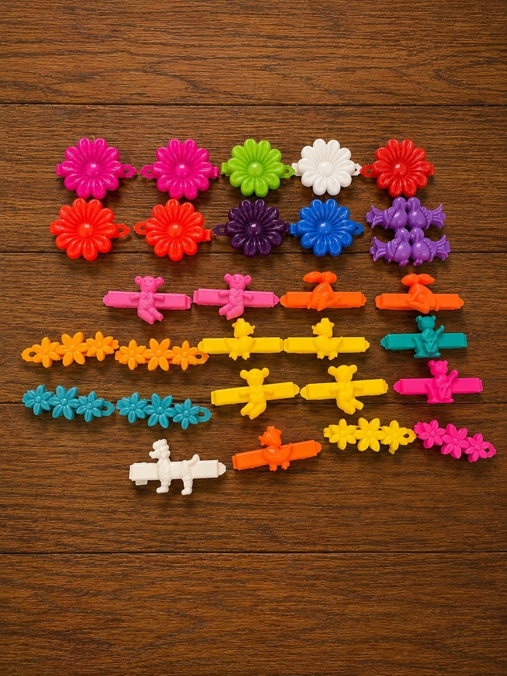 Vintage Goody Assorted Colorful Kids Barettes Hair Clips Flowers Animals Lot 29